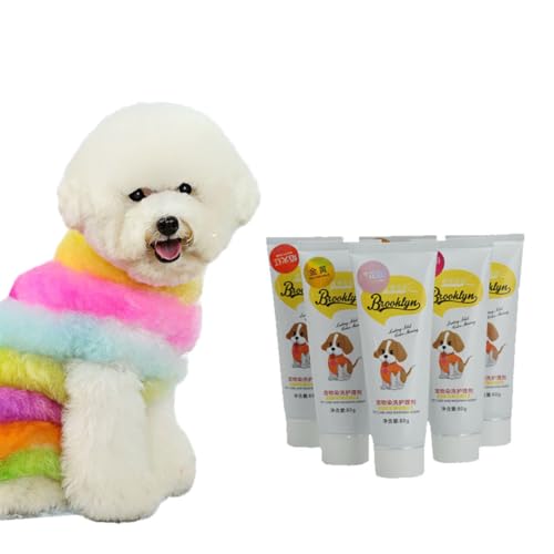 JHzood 80g Professional Dog Haarfärbemittel, Sicheres Tierhaar-Färbemittel, 12 Farben für Hunde und Katzen (01# schwarz) von JHzood