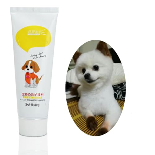 JHzood 80g Professional Dog Haarfärbemittel, Sicheres Tierhaar-Färbemittel, 12 Farben für Hunde und Katzen (08# braun) von JHzood