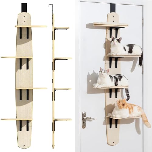 Door Hanging Cat Shelf, Over The Door Cat Perch & Climber, Multi-Level Hanging Tree with Shelves, Climber Tower, Pet Jump Shelf, Indoor Activity Tower von JIABAOZ