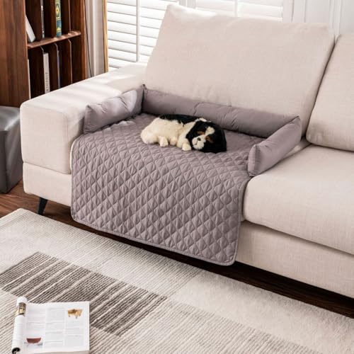 Generisch Kühlendes Sofabett, Kühlmatte, Vier Jahreszeiten Universal KüHlpad Aus Eisseide FüR Katzen Und Hunde Aller GrößEn, Maschinenwaschba (Grau,90 * 90CM) von JIABAOZ