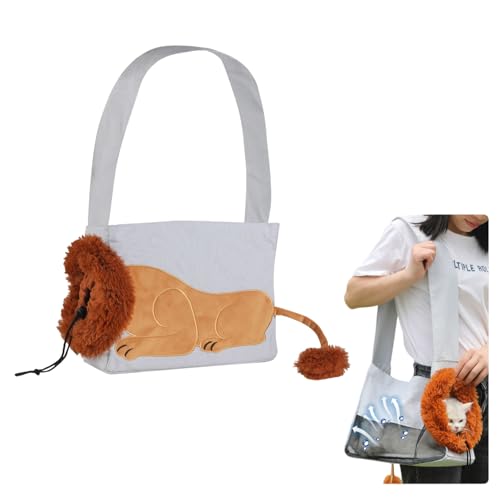 Hundetasche Für Kleine Hunde 5kg, Tragetasche Hund Hundetragetasche Leichte, Faltbare Hundetransportbox, Katzen Transporttasche Für Unterwegs (Grau) von JIABAOZ