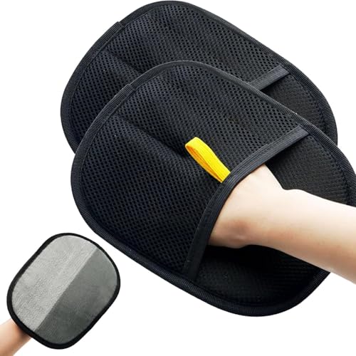 JIABAOZ 2 Stück Pfotenmond Fellmagnet, Katzen Handschuhe Fellpflege, Doppelseitige Tierpflegehandschuhe, Fellhandschuhe Fingerlos Katze für Glattes und Gesundes Fell von JIABAOZ
