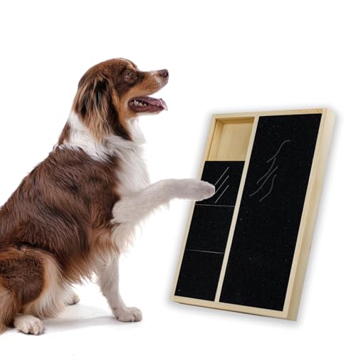 JIABAOZ Hundeklauenkratzpad Mit Snack Box, Schnüffelspielzeug Hund, Hunde Intelligenzspielzeug, Hundenagel Kratzerbrett, Alternative zum Krallenschleifer Für Hunde, Holz von JIABAOZ