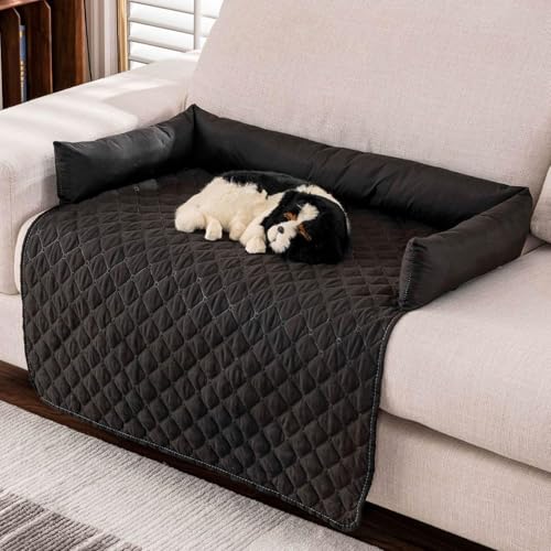 JIABAOZ Pelzbarn Kühlendes Sofabett, Kühldecke Hund 90x120cm,Kühlmatte,Sofaschutz,Heatrelief Kühlendes, Maschinenwaschbares Hundebett für Kleine bis Große Haustiere (Black) von JIABAOZ