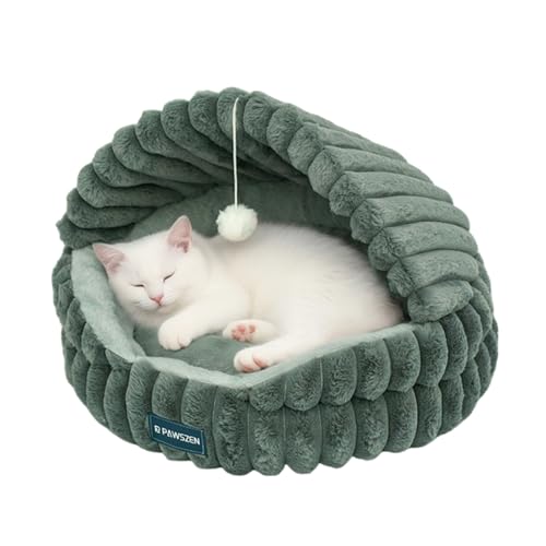 JIABAOZ Stilvolle Katzenbetten,Spielangel Für Katzen Für Katzen, Weiches Rundes Hundebett Für Kleine Und Mittelgroße Hunde, Waschbares, Beruhigendes Haustierbett 50 cm Durchmesser (Grün) von JIABAOZ