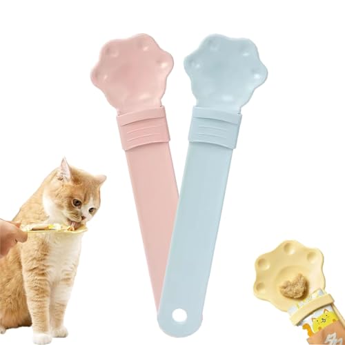 Cat Strip Happy Spoon, Happy Spoon for Cats, Cat Strip Feeder, Happy Cat Treat Spoon and Dispenser, Happy Spoon Cat Treat Feeder (Color : 2) von JIAHEY