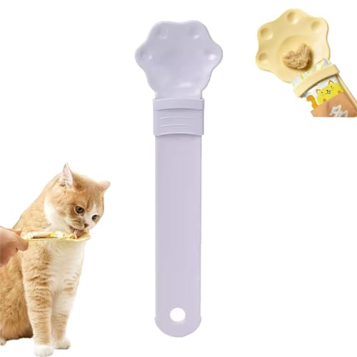 Cat Strip Happy Spoon, Happy Spoon for Cats, Cat Strip Feeder, Happy Cat Treat Spoon and Dispenser, Happy Spoon Cat Treat Feeder (Color : Purple) von JIAHEY