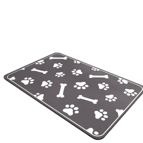 60x90cm rutschfeste Futternapf Unterlage für Haustier, Saugfähige Schnelltrocknend Hundenapf Unterlage,Anti-Rutsch Haustier Fütterung Matte Placemats per animali (Pattern1,60 * 90CM) von JIALING