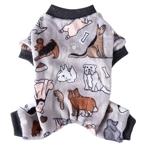 JIALIU Hundepyjamas Winterhundekleidung Drucken Warme Overalls Mantel Für Kleine Hunde Hündchen Katze Chihuahua Pommersche Kleidung Overalls von JIALIU