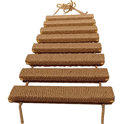 JIALOE Katzen-Kletterrahmen, Brücke für Katzenkäfig, Sisalseil, Katzenleiter, Haustiermöbel, Katzenstufen, Kratzbaum, Spielzeug, Katzenbaum, Turm (50,8 cm voller Sisal-Typ) von JIALOE