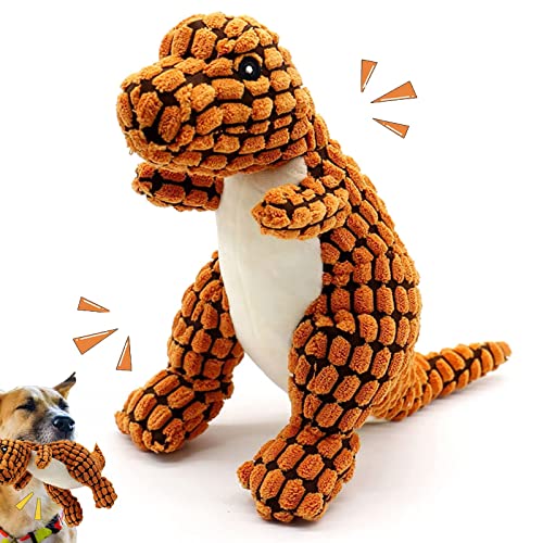 2023 Neues Unzerstörbares robustes Dino Plüsch Quietschspielzeug für aggressive Kauer Unzerbrechliches, langlebiges interaktives Hundespielzeug (Orange) 2023 Neues Unzerstörbares robustes Dino Plüsch Quietschspielzeug für aggressive Kauer Unzerbrechliches, langlebiges interaktives Hundespielzeug (Orange) von JIAOJIE