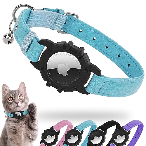 AirTag Katzenhalsband, Integriertes Apple Air Tag Katzenhalsband, Leichte Tracker Katzenhalsbänder für Mädchen Junge Katzen, Kätzchen und Welpen von JIARUI