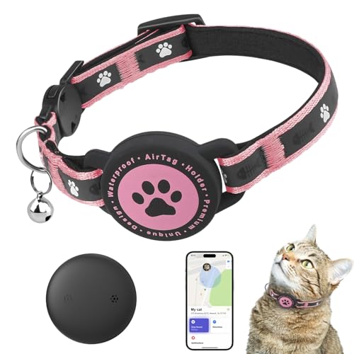 Cat Tracker – Echtzeit-GPS-Tracker für Katzen – Rosa Katzenhalsband – GPS-Tracking-Gerät Katzenhalsband (1 Packung) 321 von JIARUI