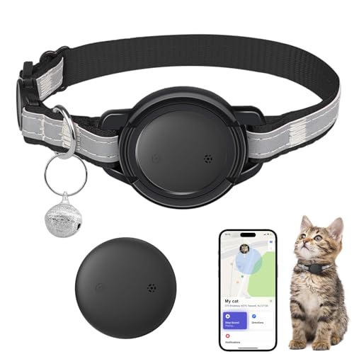 JIARUI SmartTag Katzenhalsband (1 Pack), Mini Tracker Ohne ABO für Katze, (nur IOS) mit Reflektierendes GPS Katze Tracker Halsbänder, Tracking Standort von Haustieren, Arbeite mit Apple Find My von JIARUI