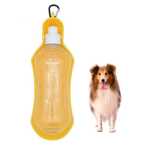 JIAWEIIY 500 ml Hunde-Wasserflasche, faltbar, Kunststoff, tragbare Wasserflasche, für den Außenbereich, Wandern, Reisen, Camping, Trinkwasser, Futternapf (C) von JIAWEIIY