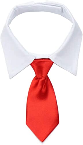 JIAWEIIY Niedliche Fliege für Welpen, Kätzchen, verstellbare Haustier-Krawatte, formelle Krawatte, Haustierzubehör, geeignet für mittelgroße Haustier-Smoking-Kostüm, Haustier-Dekoration (rotes L) von JIAWEIIY