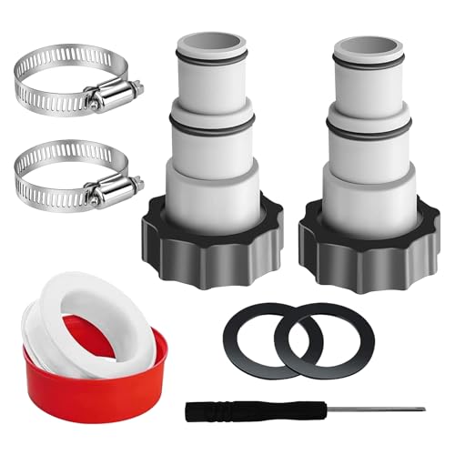 JIEBAO 2 Stück Poolschlauch Adapter Set,Poolschlauch Adapter A mit Innengewinde,Ersatz-Schlauchadapter Für Pumpen,Schlauchadapter Pool 38mm Und 32mm Poolschlauch Adapter für Pumpe JIEBAO 2 Stück Poolschlauch Adapter Set,Poolschlauch Adapter A mit Innengewinde,Ersatz-Schlauchadapter Für Pumpen,Schlauchadapter Pool 38mm Und 32mm Poolschlauch Adapter für Pumpe von JIEBAO
