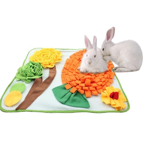 JIEBWCHA Bunny Snuffle Matte, Snuffle Matte für Kaninchen - Langsame Fütterungsmatte,Behandlungsspender, kleines Haustier -Puzzlespielzeug für Welpen -Hamster Chinchillas, Haustierbedarf JIEBWCHA Bunny Snuffle Matte, Snuffle Matte für Kaninchen - Langsame Fütterungsmatte,Behandlungsspender, kleines Haustier -Puzzlespielzeug für Welpen -Hamster Chinchillas, Haustierbedarf von JIEBWCHA