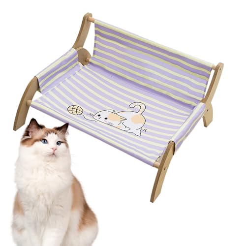 JIEBWCHA Cat Lounge, Haustierstuhl, Kätzchen Hängemattenbett, Atmungsaktierbarer Streifenkatze Schlafstuhl für Wohnung Wohnzimmer Schlafzimmer im Innen- und Außengebrauch JIEBWCHA Cat Lounge, Haustierstuhl, Kätzchen Hängemattenbett, Atmungsaktierbarer Streifenkatze Schlafstuhl für Wohnung Wohnzimmer Schlafzimmer im Innen- und Außengebrauch von JIEBWCHA