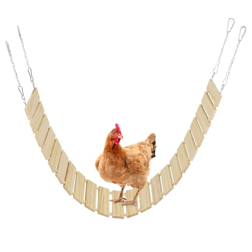 JIEBWCHA Chicken Swing Spielzeug | Wetterfester Holz-Vogelständer Mit Standfestigkeit - Robustes Beschäftigungs-Spielzeug Und Anti-Langeweile-Zubehör Für Hühnerstall Hähne Küken Hennen JIEBWCHA Chicken Swing Spielzeug | Wetterfester Holz-Vogelständer Mit Standfestigkeit - Robustes Beschäftigungs-Spielzeug Und Anti-Langeweile-Zubehör Für Hühnerstall Hähne Küken Hennen von JIEBWCHA