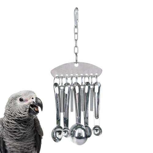 JIEBWCHA Edelstahl Vogel Vogel Kauspielzeug, Edelstahl Kauspielzeug Für, Glocke Spielzeug, Vogelglocken Spielzeug Aus, Kauring Löffel JIEBWCHA Edelstahl Vogel Vogel Kauspielzeug, Edelstahl Kauspielzeug Für, Glocke Spielzeug, Vogelglocken Spielzeug Aus, Kauring Löffel von JIEBWCHA
