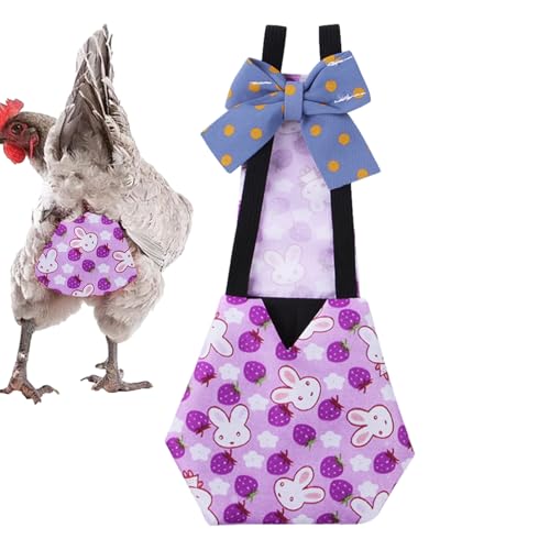 JIEBWCHA Entenwindeln für Haustierenten, Hasenwindeln - Wiederverwendbare Haustier-Hühnerwindel mit Fliege,Geflügelkleidung, Haustier-Entenzubehör, Kaninchenwindel für Entenhuhn JIEBWCHA Entenwindeln für Haustierenten, Hasenwindeln - Wiederverwendbare Haustier-Hühnerwindel mit Fliege,Geflügelkleidung, Haustier-Entenzubehör, Kaninchenwindel für Entenhuhn von JIEBWCHA