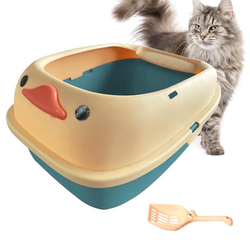 JIEBWCHA Große Katzentoilette Mit Schaufel, 38 * 30 * 18cm Große Offene Katzentoilette, Offenes Katzenklo Mit Rand, Große Katzentoilette Für Haustiere, Spritzschutz, Für Die Meisten Haustiere JIEBWCHA Große Katzentoilette Mit Schaufel, 38 * 30 * 18cm Große Offene Katzentoilette, Offenes Katzenklo Mit Rand, Große Katzentoilette Für Haustiere, Spritzschutz, Für Die Meisten Haustiere von JIEBWCHA