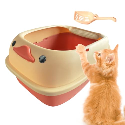 JIEBWCHA Große Katzentoilette Mit Schaufel, 38 * 30 * 18cm Große Offene Katzentoilette, Offenes Katzenklo Mit Rand, Große Katzentoilette Für Haustiere, Spritzschutz, Für Die Meisten Haustiere JIEBWCHA Große Katzentoilette Mit Schaufel, 38 * 30 * 18cm Große Offene Katzentoilette, Offenes Katzenklo Mit Rand, Große Katzentoilette Für Haustiere, Spritzschutz, Für Die Meisten Haustiere von JIEBWCHA