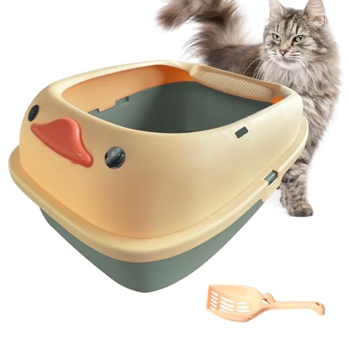 JIEBWCHA Große Katzentoilette Mit Schaufel, 38 * 30 * 18cm Große Offene Katzentoilette, Offenes Katzenklo Mit Rand, Große Katzentoilette Für Haustiere, Spritzschutz, Für Die Meisten Haustiere JIEBWCHA Große Katzentoilette Mit Schaufel, 38 * 30 * 18cm Große Offene Katzentoilette, Offenes Katzenklo Mit Rand, Große Katzentoilette Für Haustiere, Spritzschutz, Für Die Meisten Haustiere von JIEBWCHA