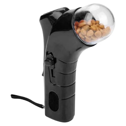JIEBWCHA Handheld-Futterspender für Hunde, 19 x 11 x 5 cm, Katzen-Leckerli- , Leckerli- , lustiger Ballspender für Kätzchen, Welpen, Training, Futterspender, Hundefutter-Katapult von JIEBWCHA