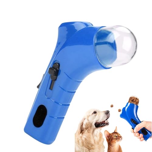 JIEBWCHA Handheld-Futterspender für Hunde, 19 x 11 x 5 cm, Katzen-Leckerli- , Leckerli- , lustiger Ballspender für Kätzchen, Welpen, Training, Futterspender, Hundefutter-Katapult von JIEBWCHA