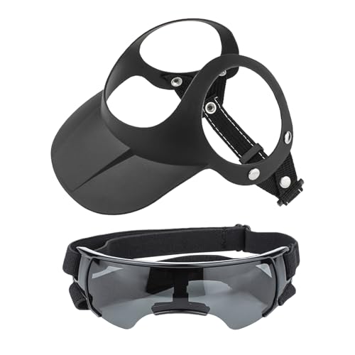 JIEBWCHA Hund Baseball Cap,Hundemützen & Schutzbrillen Für Kleine Hunde - Verstellbarer Sonnenschutzhut Mit Sonnenbrille & Belüftungslöchern Für Kleine Hunderassen, Sommer & Welpen JIEBWCHA Hund Baseball Cap,Hundemützen & Schutzbrillen Für Kleine Hunde - Verstellbarer Sonnenschutzhut Mit Sonnenbrille & Belüftungslöchern Für Kleine Hunderassen, Sommer & Welpen von JIEBWCHA