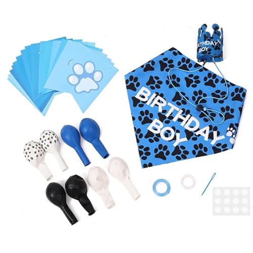 JIEBWCHA Hunde-Geburtstagshut, verstellbares Hundehalstuch, Hundehalstuch, Haustier-Geburtstagsparty-Zubehör, komplettes Feier-Set für die meisten Hunde JIEBWCHA Hunde-Geburtstagshut, verstellbares Hundehalstuch, Hundehalstuch, Haustier-Geburtstagsparty-Zubehör, komplettes Feier-Set für die meisten Hunde von JIEBWCHA