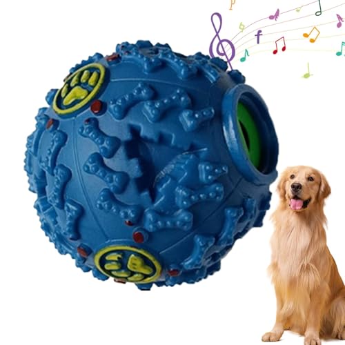 JIEBWCHA Hundekicherball,Hundefutterball - Schnüffelball für Hunde - Interaktive Slow-Feeder-Bälle, kreatives Beißball-Spielzeug mit Kichergeräusch zum Reinigen der Zähne JIEBWCHA Hundekicherball,Hundefutterball - Schnüffelball für Hunde - Interaktive Slow-Feeder-Bälle, kreatives Beißball-Spielzeug mit Kichergeräusch zum Reinigen der Zähne von JIEBWCHA