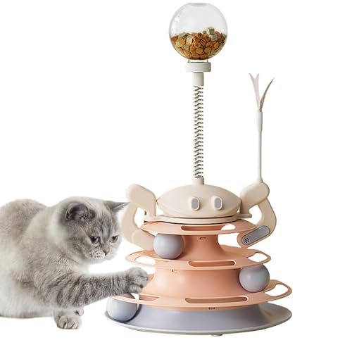 JIEBWCHA Katzen-Puzzle-Spielzeug, lustiges Puzzle, Kätzchen-Übungsspielzeug mit Feder, interaktives lustiges Puzzle, lustiges stabiles Futterspielzeug für Hunde, Haustiere JIEBWCHA Katzen-Puzzle-Spielzeug, lustiges Puzzle, Kätzchen-Übungsspielzeug mit Feder, interaktives lustiges Puzzle, lustiges stabiles Futterspielzeug für Hunde, Haustiere von JIEBWCHA