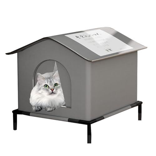 JIEBWCHA Katzenhaus für den Außenbereich, 36 x 36 x 36 cm, wasserdicht, isoliertes Kätzchen-Unterschlupf, Oxford-Tuch, Aluminiumfolie, Isolierfutter, Outdoor-Katzenunterstände, robust, warm für JIEBWCHA Katzenhaus für den Außenbereich, 36 x 36 x 36 cm, wasserdicht, isoliertes Kätzchen-Unterschlupf, Oxford-Tuch, Aluminiumfolie, Isolierfutter, Outdoor-Katzenunterstände, robust, warm für von JIEBWCHA