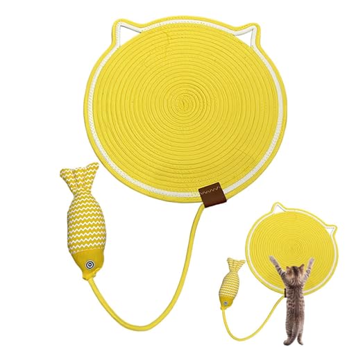 JIEBWCHA Kratzbrett für Katzen, Katzenkratzbrett | Katzenspielzeug Kratzteppichmatte,Robuste Kratzpads, Katzenkratzer aus Baumwollseil für Hauskatzen JIEBWCHA Kratzbrett für Katzen, Katzenkratzbrett | Katzenspielzeug Kratzteppichmatte,Robuste Kratzpads, Katzenkratzer aus Baumwollseil für Hauskatzen von JIEBWCHA