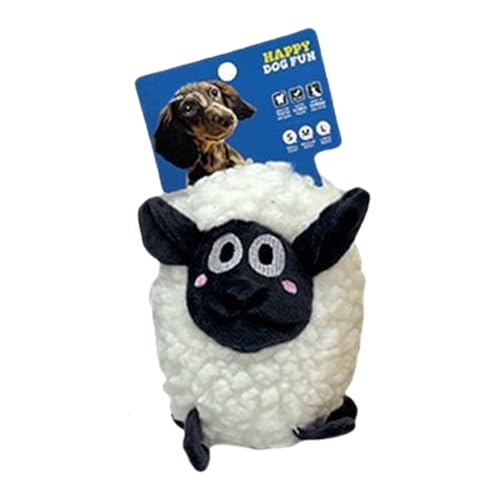 JIEBWCHA Quietschende Hundespielzeuge | Kuscheltier Mit Knisterfunktion Für Hunde,Waschbares Plüschtier In Cartoon-Formen (Ente, Schaf, Hase) Für Kleine & Mittelgroße Rassen – Interaktives von JIEBWCHA