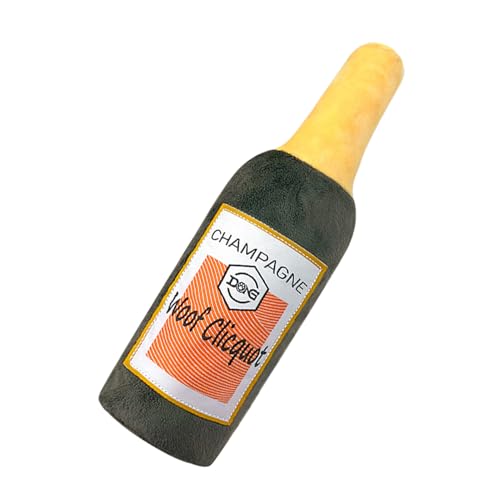 JIEBWCHA Quietschende Spielsachen für Hunde, Plüschflaschenhundspielzeug - Bierflasche Plüschspielzeugspiele,Hundequietfer interaktive Spiele, Anreicherung von Haustiervorräten für kleine mittelgroße von JIEBWCHA