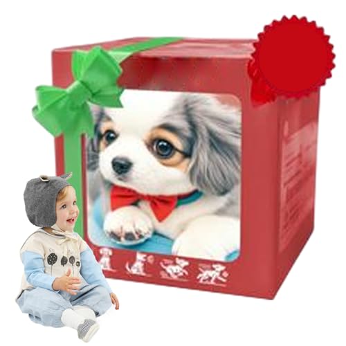 JIEBWCHA Roboter Hund Mit Fell, 16cm Hunde Spielzeug Kinder, Leine Der Läuft Und Bellt, Realistischer Roboter Welpe Kinder Spielzeug, Interaktives Plüschtier Mit Gehen, Bellen, Schwanzwedeln JIEBWCHA Roboter Hund Mit Fell, 16cm Hunde Spielzeug Kinder, Leine Der Läuft Und Bellt, Realistischer Roboter Welpe Kinder Spielzeug, Interaktives Plüschtier Mit Gehen, Bellen, Schwanzwedeln von JIEBWCHA