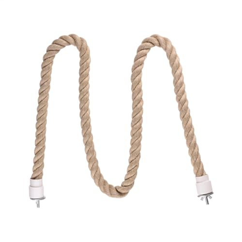 JIEBWCHA Seilbarsch, Seilstange für Vogelkäfige,Swing Seil | Bird Barch Stand Cage Climbing Accessoires für Cockatiels Lovebird Shadeset Zuckersiegelflugzeuge von JIEBWCHA