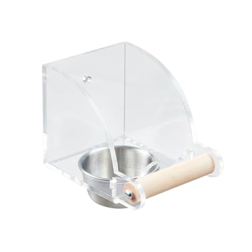 JIEBWCHA Vogelhäuschen für Käfig, Vogelhilfekäfig,Clear Parrot Food Feeder Trinker | Parrot Food Bowl -Vorräte, interaktiver Futterspielzeug, Fütterung von Schalen für Cockatiel Eichhörnchen Finch von JIEBWCHA