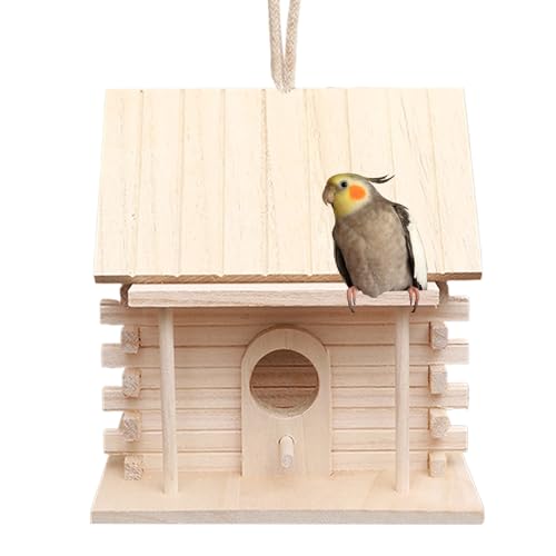 JIEBWCHA Vogelhäuser für draußen, Vogelhaus,Hangable Breeding Box für Papageien | Lovebird Nisting Box für Garten Yard Decoration, außerhalb des Vogelhauses von JIEBWCHA