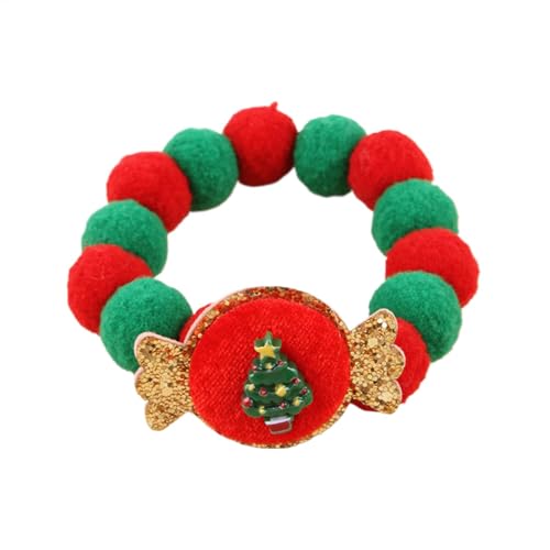 JIEBWCHA Weihnachts-Hundehalsband, niedliche Plüschball-Katzen-Fliege – bunte Haustier-Halskette, Zubehör, verstellbares Katzenkostüm, Urlaubsgeschenk für Kätzchen-Welpen JIEBWCHA Weihnachts-Hundehalsband, niedliche Plüschball-Katzen-Fliege – bunte Haustier-Halskette, Zubehör, verstellbares Katzenkostüm, Urlaubsgeschenk für Kätzchen-Welpen von JIEBWCHA