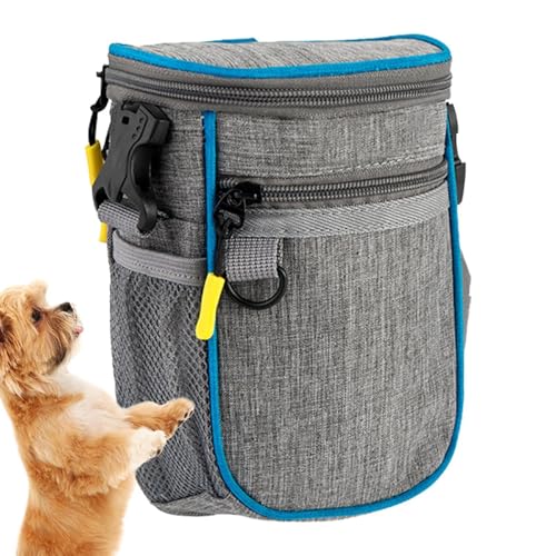 JIEBWCHA Welpen-Leckerli-Halter für Training – wasserdichte Snack-Tasche mit Gürtelclip, reflektierender Streifen, Sicherheit, tragbar, leicht zu tragen Haustierspielzeug, Trockenfutter von JIEBWCHA