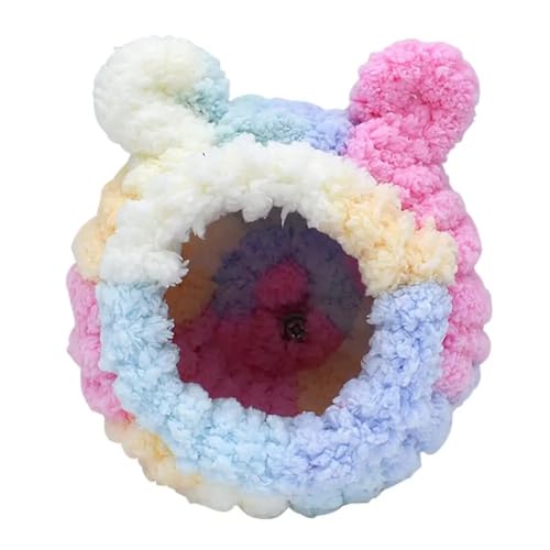 JIERUYI Meerschweinchenbett Hamster Warmes Bett Höhle Versteck Niedliches Plüsch Kleines Meerschweinchenbett Versteck Höhle für Igel Frettchen Chinchill (A) von JIERUYI