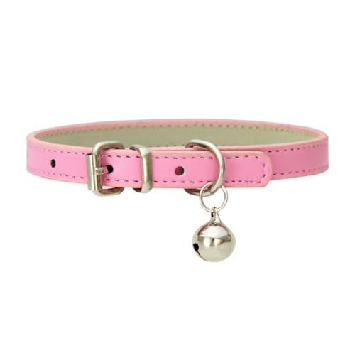 Hundehalsband aus PU-Leder, einfarbig, für kleine Hunde, weich, verstellbar, modisch, für Welpen, klassisch, dekorativ, Katzenhalsband, Welpenhalsband, Halsband für männliche und weibliche Hunde mit Hundehalsband aus PU-Leder, einfarbig, für kleine Hunde, weich, verstellbar, modisch, für Welpen, klassisch, dekorativ, Katzenhalsband, Welpenhalsband, Halsband für männliche und weibliche Hunde mit von JIHUOO