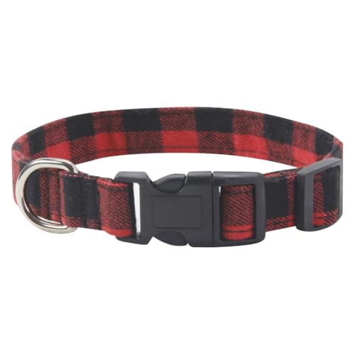 Hundehalsband mit rotem Karomuster, verstellbar, für Weihnachten, Urlaub, Haustierhalsband, Weiblich, Welpen, Spazierengehen, weich, bequem, Katzenhalsband, dekoratives Hundehalsband, Halskette, groß Hundehalsband mit rotem Karomuster, verstellbar, für Weihnachten, Urlaub, Haustierhalsband, Weiblich, Welpen, Spazierengehen, weich, bequem, Katzenhalsband, dekoratives Hundehalsband, Halskette, groß von JIHUOO
