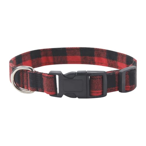 Hundehalsband mit rotem Karomuster, verstellbar, für Weihnachten, Urlaub, Haustierhalsband, Weiblich, Welpen, Spazierengehen, weich, bequem, Katzenhalsband, dekoratives Hundehalsband, Halskette, Größe Hundehalsband mit rotem Karomuster, verstellbar, für Weihnachten, Urlaub, Haustierhalsband, Weiblich, Welpen, Spazierengehen, weich, bequem, Katzenhalsband, dekoratives Hundehalsband, Halskette, Größe von JIHUOO