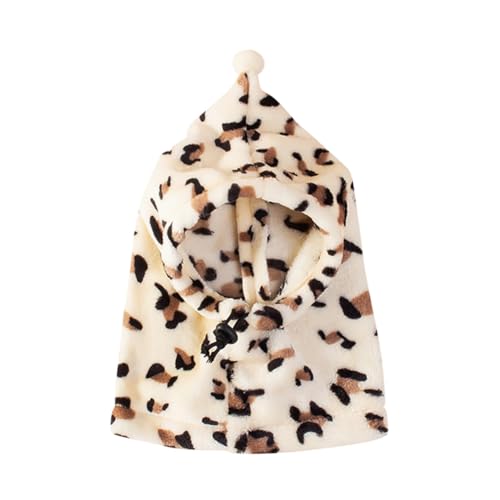 Hundemütze mit Leopardenmuster, warme Mütze, Flanell, Wintermütze, Haustier-Ohrwärmer, Schal, Hunde-Kopfwickel, Beanie, Haustierkostüm, Winter-Ohrschutz, Größe M Hundemütze mit Leopardenmuster, warme Mütze, Flanell, Wintermütze, Haustier-Ohrwärmer, Schal, Hunde-Kopfwickel, Beanie, Haustierkostüm, Winter-Ohrschutz, Größe M von JIHUOO